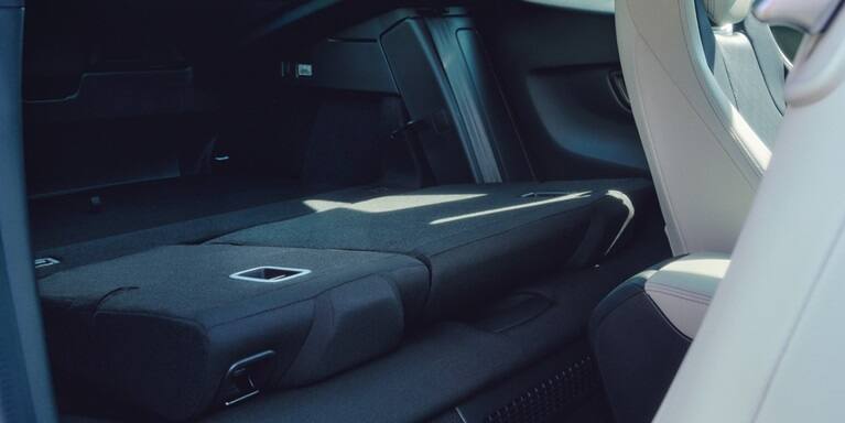 2027 Honda Prelude rear seats folded down (exhilarating hybrid coupe) (exhilarating hybrid coupe).